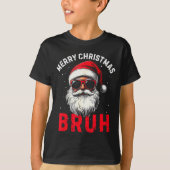 Merry Christmas Bruh Funny Santa Claus Retro Men W T-Shirt (Vorderseite)