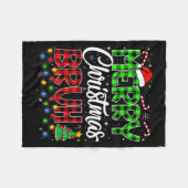 Merry Christmas Bruh Meme Funny Saying Bro Teens B Fleecedecke (Vorderseite (Horizontal))