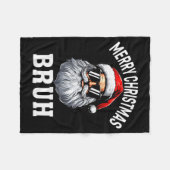 Merry Christmas Bruh Meme Funny Saying For Brother Fleecedecke (Vorderseite (Horizontal))
