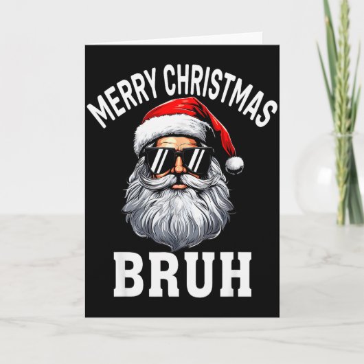 Merry Christmas Bruh Meme Funny Saying For Brother Karte (Vorderseite)