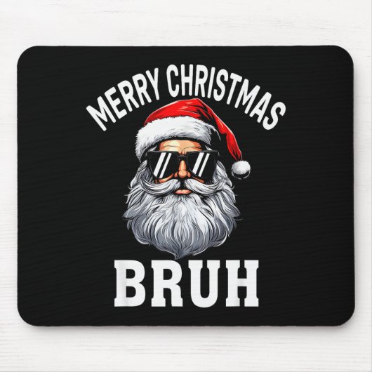 Merry Christmas Bruh Meme Funny Saying For Brother Mousepad (Vorne)
