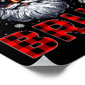Merry Christmas Bruh Red Plaid Funny Santa Claus M Poster (Ecke)