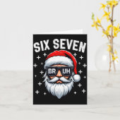 Merry Christmas Bruh Santa Face 67 Meme Funny Sayi Karte (Gelbe Blume)