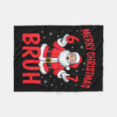 Merry Christmas Bruh Six Seven 6 7 Meme Gen Alpha Fleecedecke (Vorderseite (Horizontal))