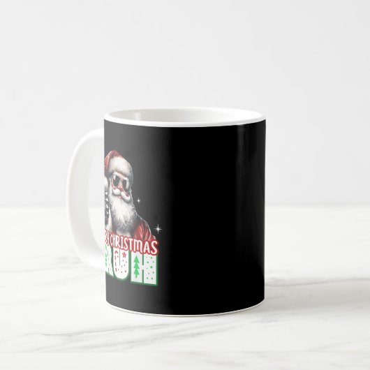 Merry Christmas Bruh Thumbs Up Chill Santa Claus F Kaffeetasse (Vorderseite Links)