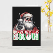 Merry Christmas Bruh Thumbs Up Chill Santa Claus F Karte (Gelbe Blume)