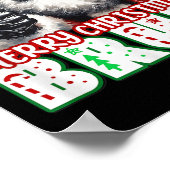 Merry Christmas Bruh Thumbs Up Chill Santa Claus F Poster (Ecke)