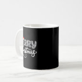 Merry Christmas Buffalo Black And White Kaffeetasse (Vorderseite Links)