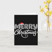 Merry Christmas Buffalo Black And White Karte (Gelbe Blume)