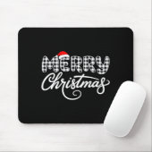 Merry Christmas Buffalo Black And White Mousepad (Mit Mouse)