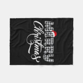 Merry Christmas Buffalo Black And White Plaid For Fleecedecke (Vorderseite (Horizontal))