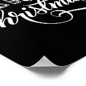 Merry Christmas Buffalo Black And White Plaid For  Poster (Ecke)