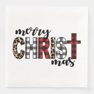 Merry CHRISTmas Buffalo Kariert Serviette