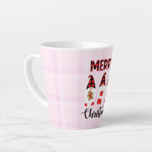 Merry Christmas- Buffalo Pläd Gnomen Milchtasse (Linke Ecke)