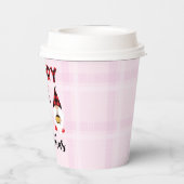 Merry Christmas- Buffalo Pläd Gnomen Pappbecher (Rückseite)