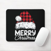 Merry Christmas Buffalo Pläd Red Santa Hat Xmas P Mousepad (Mit Mouse)