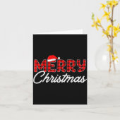 Merry Christmas Buffalo Plaid  Karte (Gelbe Blume)