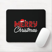 Merry Christmas Buffalo Plaid Mousepad (Mit Mouse)