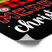 Merry Christmas Buffalo Truck Tree Red Plaid For M Poster (Ecke)