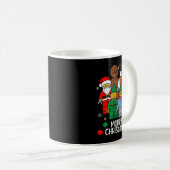 Merry Christmas Building Bricks Santa Elf Snowman  Kaffeetasse (VorderseiteRechts)