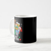 Merry Christmas Building Bricks Santa Elf Snowman Kaffeetasse (Vorderseite Links)