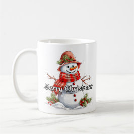 Merry Christmas Bundled-up Little Snowman Kaffeetasse