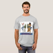 Merry Christmas Bunny and Bear Holding Trees T-Shi T-Shirt (Vorne ganz)