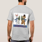 Merry Christmas Bunny and Bear Holding Trees T-Shi T-Shirt (Rückseite)