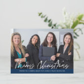 Merry Christmas Business Team Photo Feiertagskarte (Stehend Vorderseite)