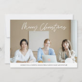Merry Christmas Business Team Photo Feiertagskarte (Vorderseite)