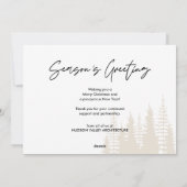 Merry Christmas Business Team Photo Feiertagskarte (Rückseite)