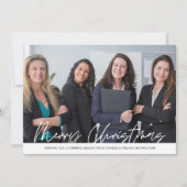 Merry Christmas Business Team Photo Feiertagskarte (Vorderseite)