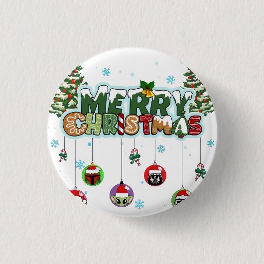 Merry Christmas Button (Vorderseite)