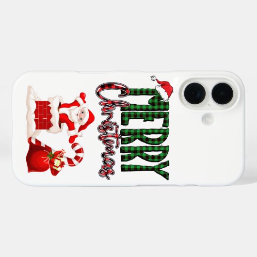 Merry Christmas by Santa - Apple iPhone 16 Case  (Rückseite (Horizontal))
