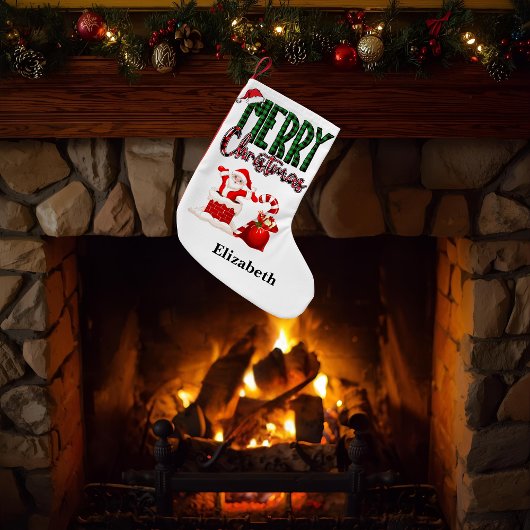 Merry Christmas by Santa - Christmas Stocking Kleiner Weihnachtsstrumpf