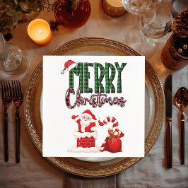 Merry Christmas by Santa - Paper Napkin Serviette