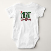 Merry Christmas by Santa - Personalized Bodysuit Baby Strampler (Rückseite)