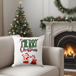 Merry Christmas by Santa - Throw Pillow Kissen