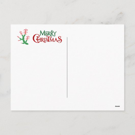 Merry Christmas Cactus Feiertagspostkarte (Rückseite)