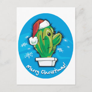 Merry Christmas Cactus Feiertagspostkarte