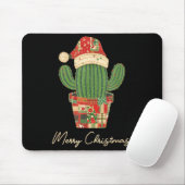 Merry Christmas Cactus Patchwork Quilt Mousepad (Mit Mouse)