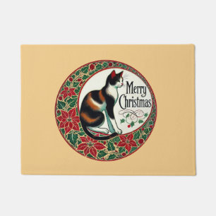 Merry Christmas Calico Cat Fußmatte