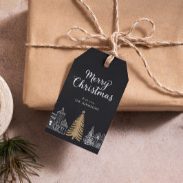 Merry Christmas Calligraphy Scrip Holiday  Geschenkanhänger