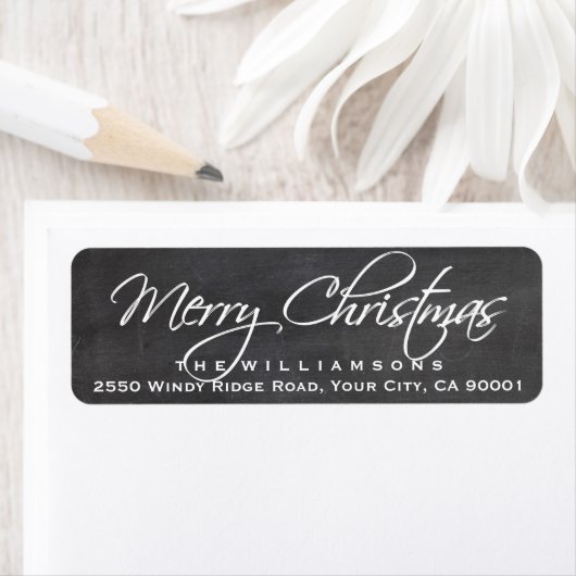 Merry Christmas Calligraphy Script Chalkboard (Insitu)
