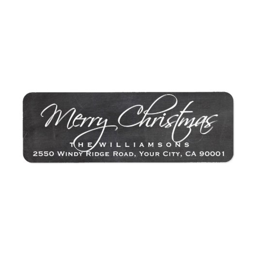 Merry Christmas Calligraphy Script Chalkboard (Vorne)