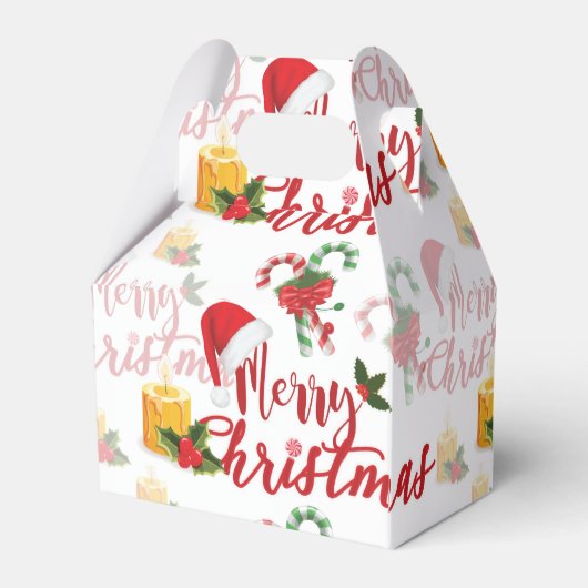 Merry Christmas Calligraphy Script Geschenkschachtel (Rückseite)