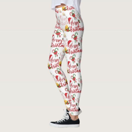 Merry Christmas Calligraphy Script Leggings (Links)