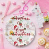 Merry Christmas Calligraphy Script Pappteller (Party)