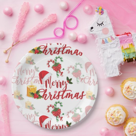 Merry Christmas Calligraphy Script Pappteller (Party)