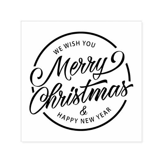 Merry Christmas Calligraphy Script Permastempel (Design)